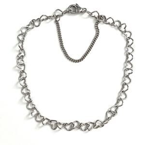 James Avery Stamped Sterling Silver Small 6 5/8 Connected Hearts Charm Bracelet